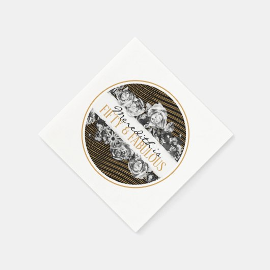 Zwart-goudluxe, speciaal aangepast 50 en geweldig servet (Hoek)