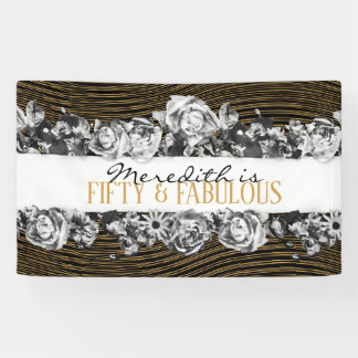 Zwart-goudluxe, speciaal aangepast 50 en geweldig spandoek