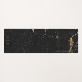 Zwart goudmarmer patroon OM Speciaal Yoga Mat (Achterkant (horizontaal))