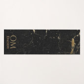 Zwart goudmarmer patroon OM Speciaal Yoga Mat (Voorkant (horizontaal))