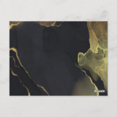 zwart & goudmarmer RSVP-Briefkaart Briefkaart (Achterkant)