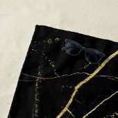 Zwart-goudmarmer Strandlaken (In situ)