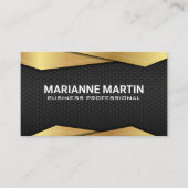 Zwart goudmetalen achtergrond visitekaartje (Voorkant)