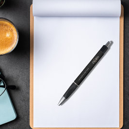 Zwart goudmonogram, aangepast naamscript pen