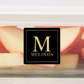 Zwart-goudmonogram Elegant-etiketten Labels (Aangebracht)