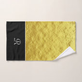 Zwart-goudmonogram Initiaal Bad Handdoek (Handdoek)