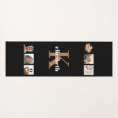 Zwart goudmonogram initiaal naam foto collage yogamat (Voorkant (horizontaal))