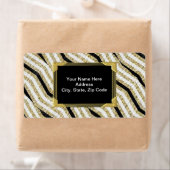 Zwart goudmonogram labels (Insitu)