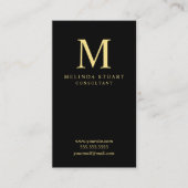 Zwart-goudmonogram Visitekaartje (Voorkant)