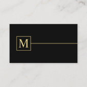 Zwart-goudmonogram Visitekaartje (Voorkant)