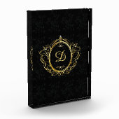 Zwart goudmonster Monogram Fotoblokken (Links)