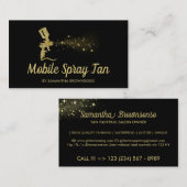 Zwart-goudpit mobiele looiprop visitekaartje (Voorkant / Achterkant)