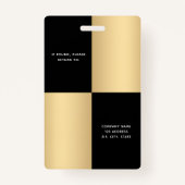 Zwart goudprofiel fotobedrijf badge (Achterkant)