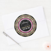 Zwart-goudroze: zakelijke Sticker (Envelop)