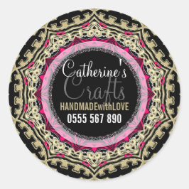 Zwart-goudroze: zakelijke Sticker