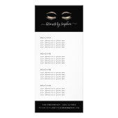 Zwart & goudschuim en zwenkbrauwen | Prijzen of di Reclamekaart (Voorkant)