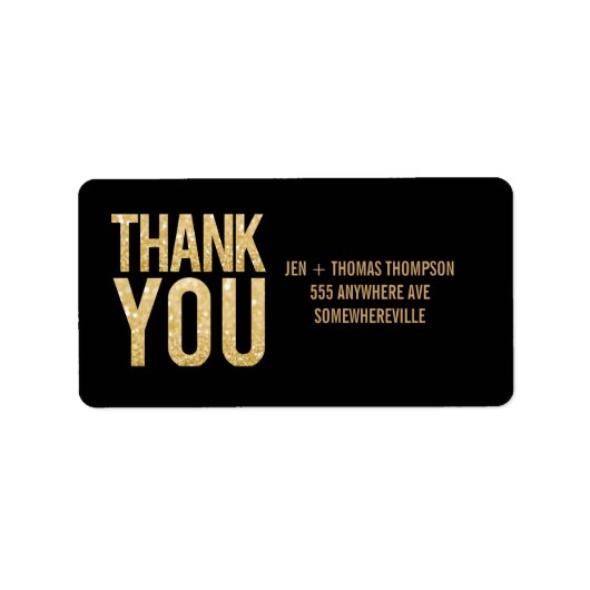 Zwart & goudstaartweddenadres Weddenschappen Etiket (Voorkant)