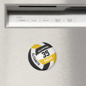 zwart goudteam kleuren jongens volleybal magneet (Insitu (Vaatwasser))