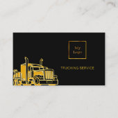 Zwart goudtransportbedrijf QR-code Visitekaartje (Voorkant)