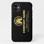 Zwart-goudvastgoed Case-Mate iPhone Case (Achterkant)