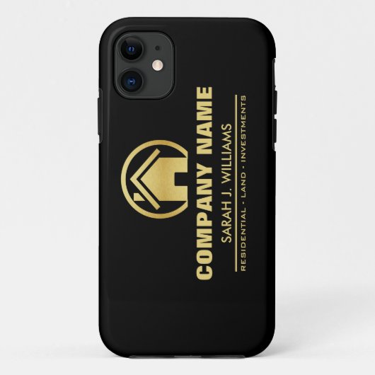 Zwart-goudvastgoed Case-Mate iPhone Case (Achterkant)