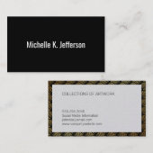 Zwart | Goudverdamping Visitekaartje (Voorkant / Achterkant)