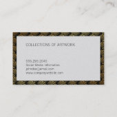 Zwart | Goudverdamping Visitekaartje (Achterkant)