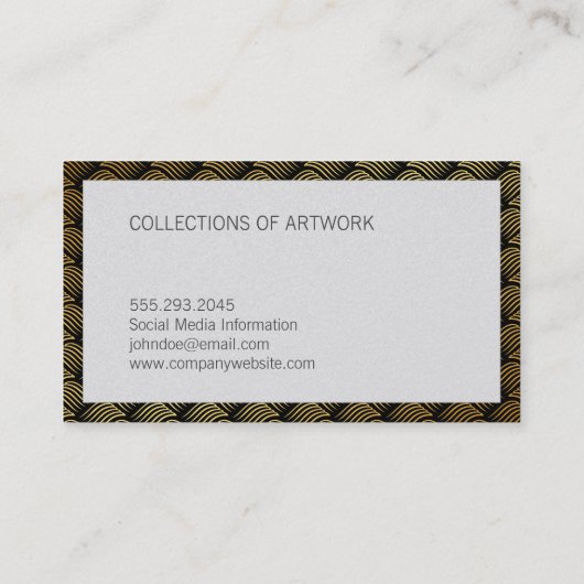 Zwart | Goudverdamping Visitekaartje (Achterkant)