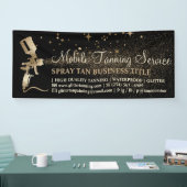 Zwart goudvernevellooiing spandoek (Beurs)