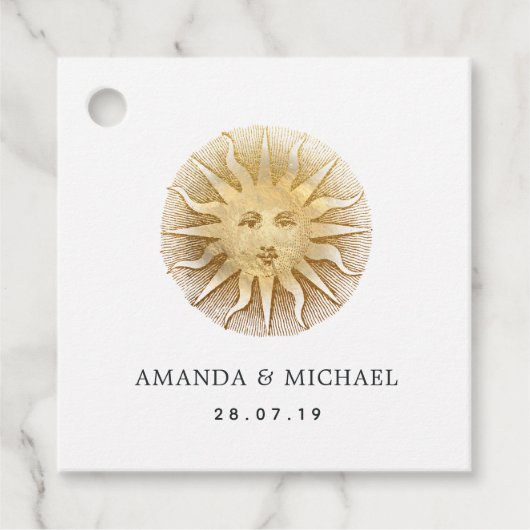 Zwart-goudVintage Bedankjes Labels (Voorkant)