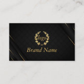 Zwart goudvisitekaartje visitekaartje (Voorkant)