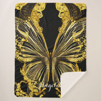 Zwart-goudvlinder Persoonlijke naam Sherpa Deken