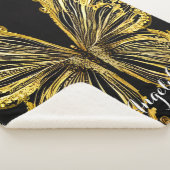 Zwart-goudvlinder Persoonlijke naam Sherpa Deken (3/4)