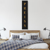 Zwart/goudvoornaam/Familie/Achternaam Canvas Afdruk (Insitu (Slaapkamer))