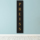 Zwart/goudvoornaam/Familie/Achternaam Canvas Afdruk (Insitu (Houten vloer))