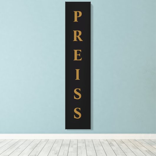 Zwart/goudvoornaam/Familie/Achternaam Canvas Afdruk (Insitu (Houten vloer))