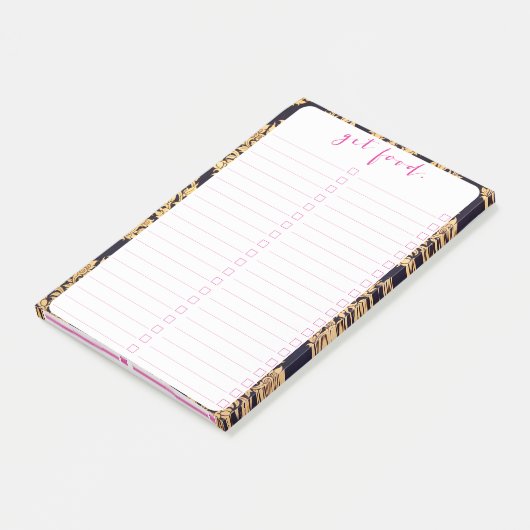 Zwart & goudvraag Traditionele hedendaagse afdrukk Post-it® Notes (Schuin)