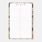 Zwart & goudvraag Traditionele hedendaagse afdrukk Post-it® Notes (Voorkant)