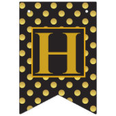 Zwart goudwand met schouderklopjes Glam Vlaggetjes (Tweede vlag)