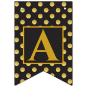 Zwart goudwand met schouderklopjes Glam Vlaggetjes (Derde vlag)