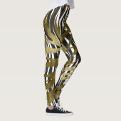 Zwart & goudzebra Afdrukken Safari Chic Glamour Leggings (Rechts)