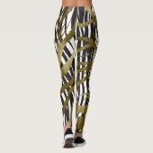 Zwart & goudzebra Afdrukken Safari Chic Glamour Leggings (Achterkant)