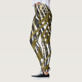 Zwart & goudzebra Afdrukken Safari Chic Glamour Leggings (Links)