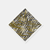 Zwart & goudzebra Afdrukken Safari Chic Glamour Servet (Hoek)