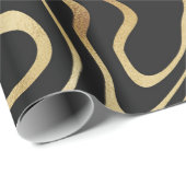 Zwart-goudzwaluw Abstract ontwerp Cadeaupapier (Rol Hoek)
