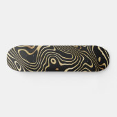 Zwart-goudzwaluw Abstract ontwerp Persoonlijk Skateboard (Horizontaal)