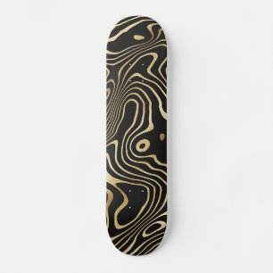 Zwart-goudzwaluw Abstract ontwerp Persoonlijk Skateboard