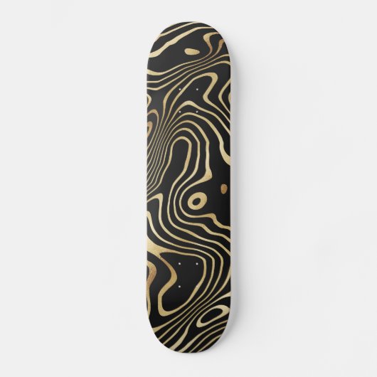 Zwart-goudzwaluw Abstract ontwerp Persoonlijk Skateboard (Voorkant)