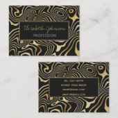 Zwart-goudzwaluw Abstract ontwerp Visitekaartje (Voorkant / Achterkant)