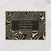 Zwart-goudzwaluw Abstract ontwerp Visitekaartje (Achterkant)